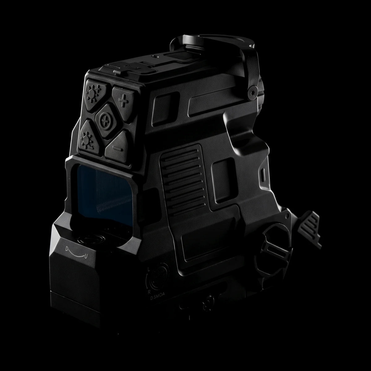 Night Operators HYBRID, rear three quarter view from the left: button pad, viewing window and quick detach mount