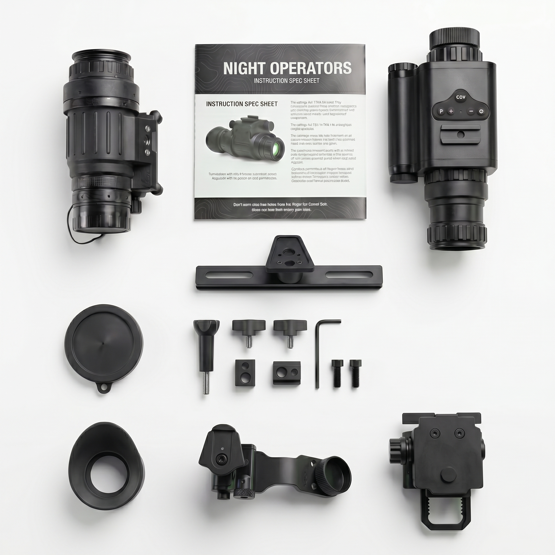 Complete PVS-14 Standard and Heat Thermal Bridge kit: monocular, G24 mount, Dovetail Bridge Rail, Dovetail J-arm, and accessories