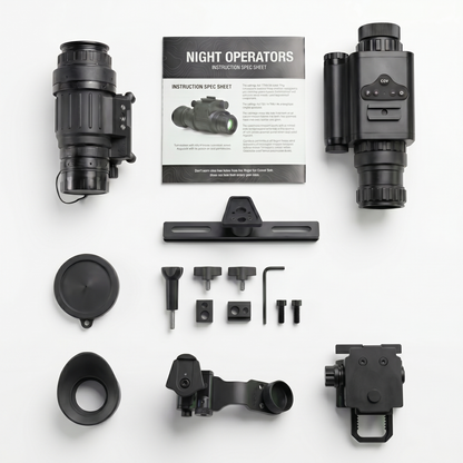 Complete PVS-14 Standard and Heat Thermal Bridge kit: monocular, G24 mount, Dovetail Bridge Rail, Dovetail J-arm, and accessories