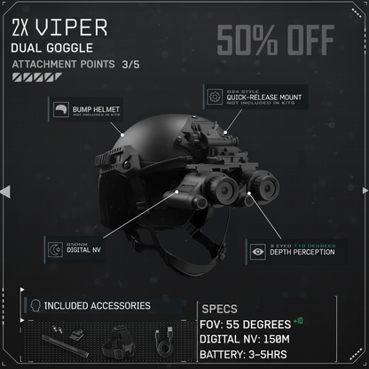 [Black Friday] HEAT / VIPER 4.0 Thermal Night Vision Goggle Bridge Combo