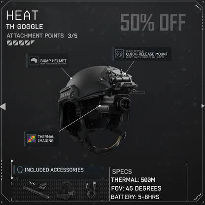 [Black Friday] HEAT / VIPER 4.0 Thermal Night Vision Goggle Bridge Combo