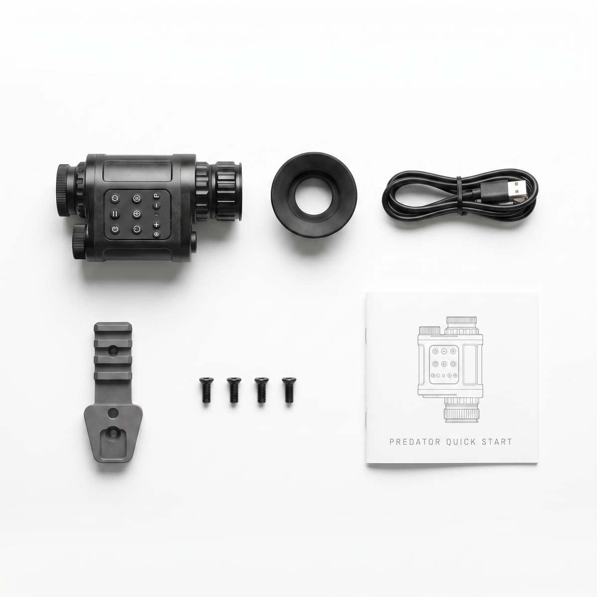 [NEW] PREDATOR Multi-Role Thermal Imaging Monocular | Clip-On Ready, Helmet Mountable w/ Swappable Lenses & Rail Adapter Kit