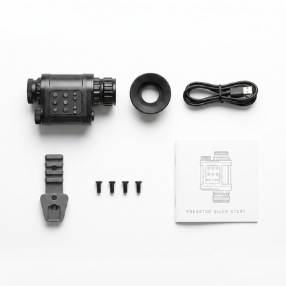 [NEW] PREDATOR Multi-Role Thermal Imaging Monocular | Clip-On Ready, Helmet Mountable w/ Swappable Lenses & Rail Adapter Kit