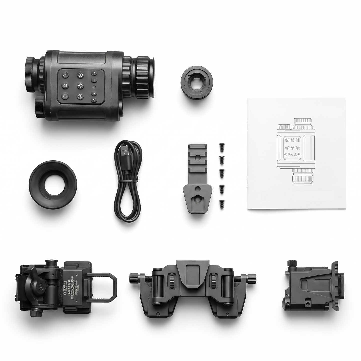 [NEW] PREDATOR Multi-Role Thermal Imaging Monocular | Clip-On Ready, Helmet Mountable w/ Swappable Lenses & Rail Adapter Kit