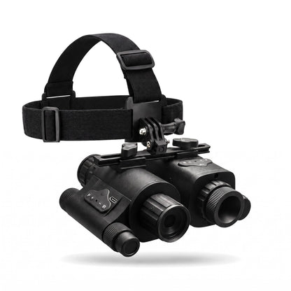 HEAT thermal and VIPER night vision on the headstrap bridge, on white