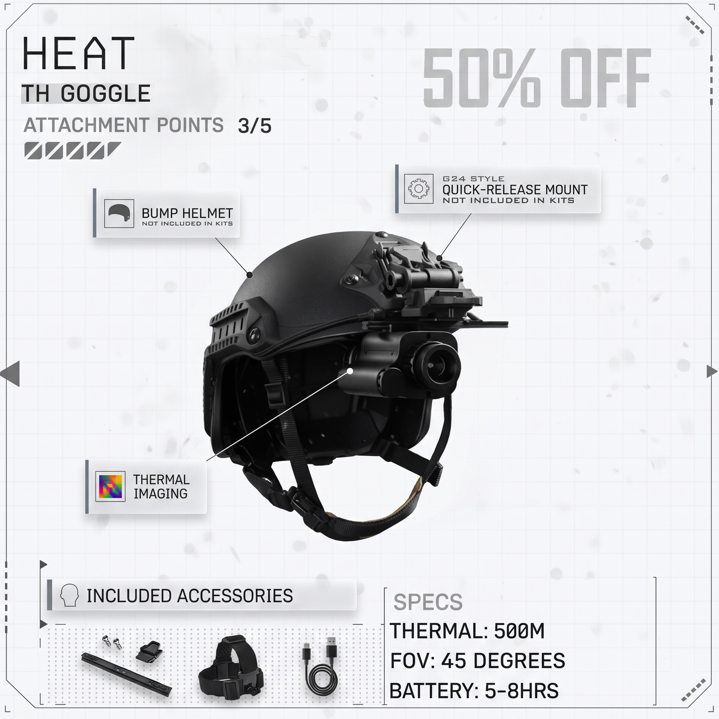 [NEW] HEAT Thermal / VIPER Night Vision Goggles Bridgeable Monoculars