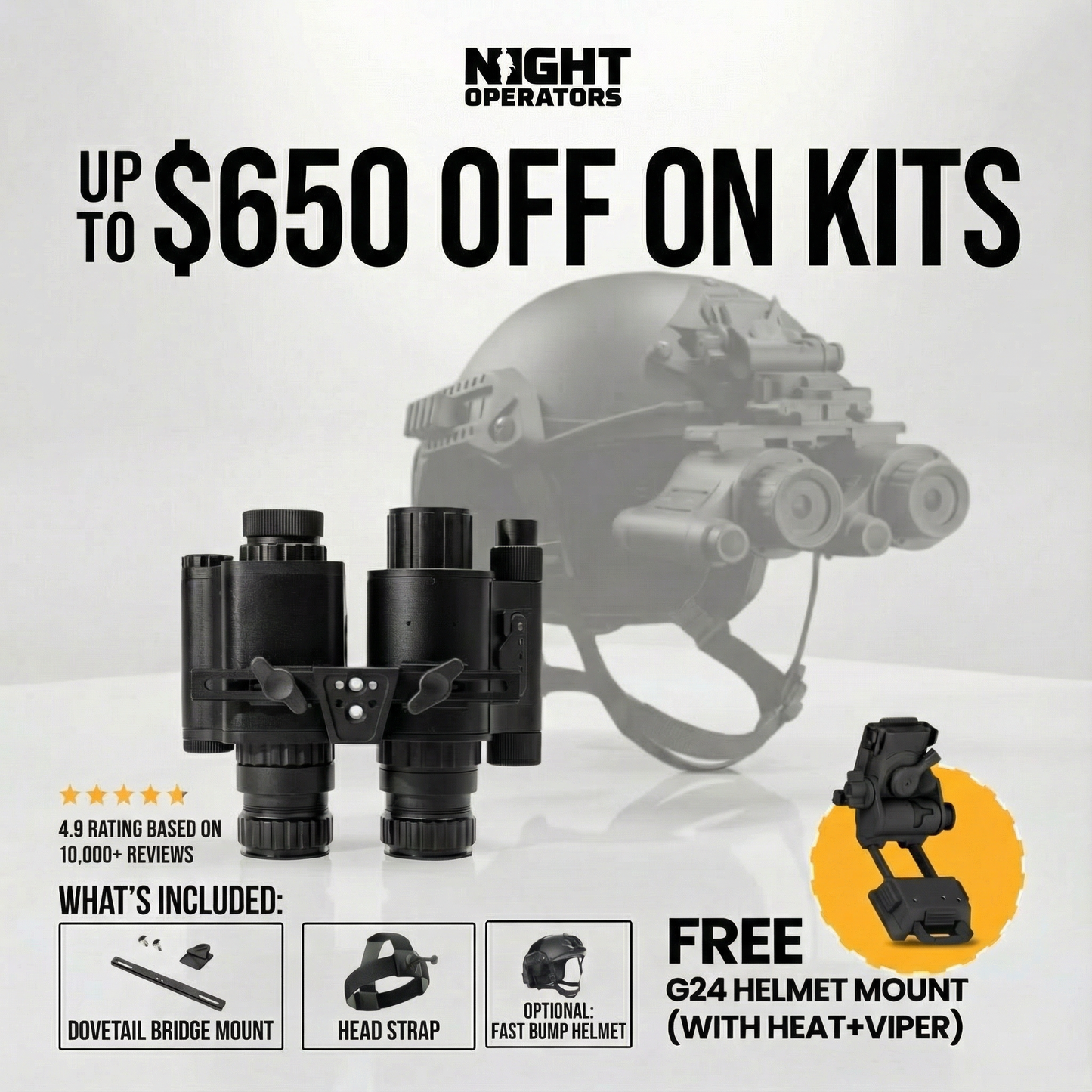 [NEW] HEAT Thermal / VIPER Night Vision Goggles Bridgeable Monoculars