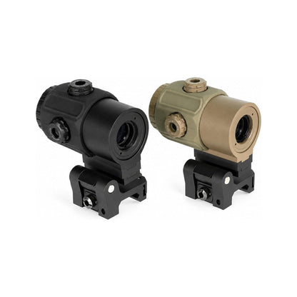 3X MAG flip to side magnifier, Black and Tan