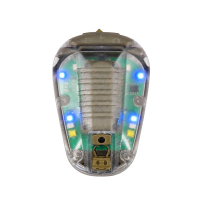 IFF helmet strobe, Blue + IR, blue light on