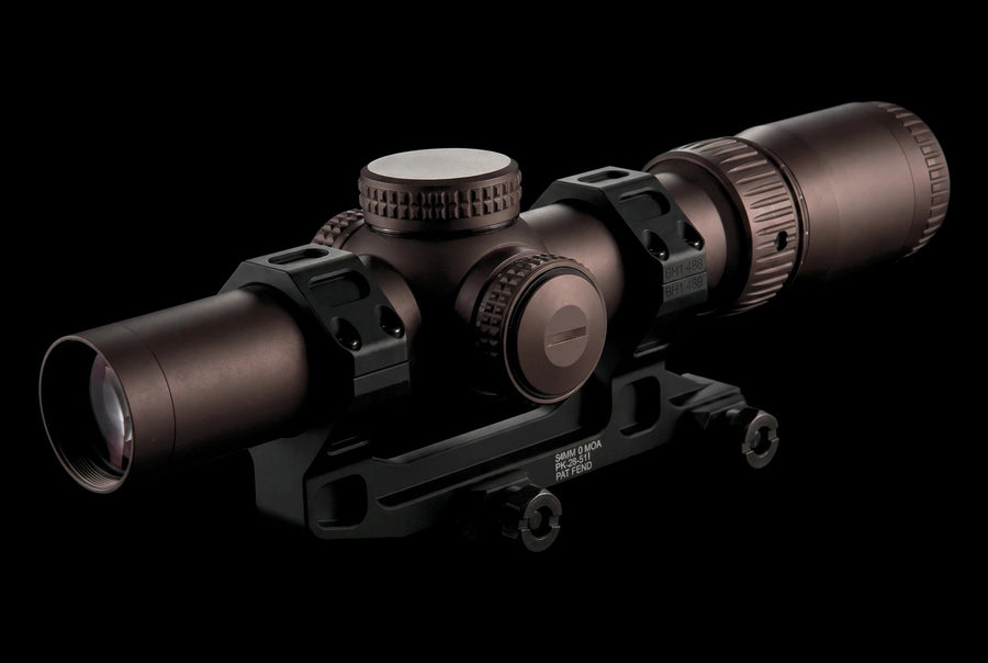 Night Operators RZ 1-10 in the black Geissele Super Precision mount, low key light on black