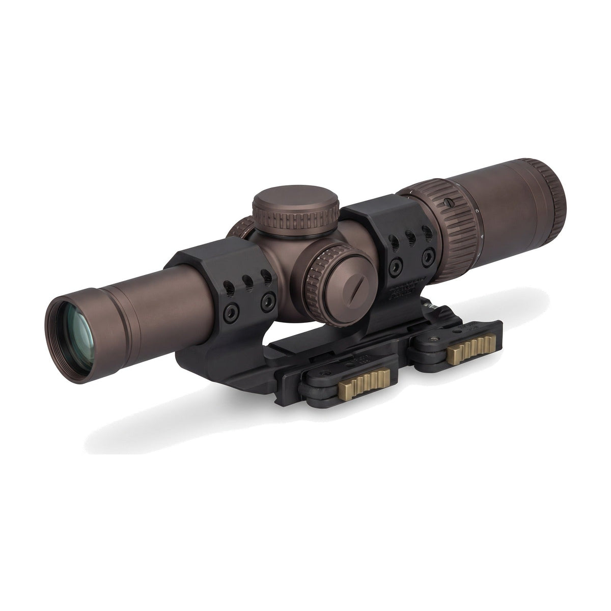 RZ 1-6 LPVO riflescope, tan, in the Spuhr QDP mount, Black, 1.50 in