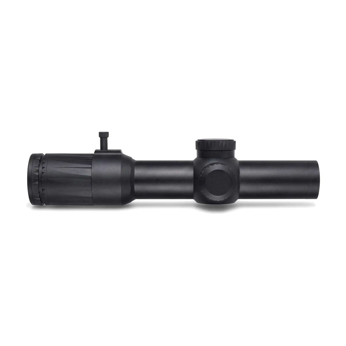 Night Operators VD 1-10 LPVO, side view: turrets and throw lever